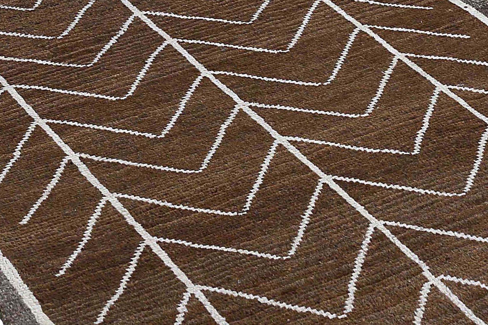 Persischer Gabbeh Small Teppich - Wolle Braun Elfenbein Design - 96784 (Irakisch) im Angebot