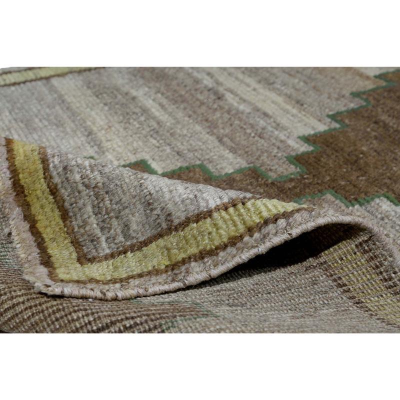 Tribale Tappeto persiano Gabbeh Small - Lana Marrone Avorio Design - 97617 in vendita