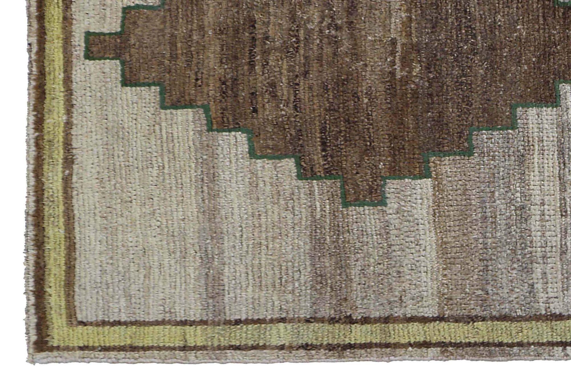 Tappeto persiano Gabbeh Small - Lana Marrone Avorio Design - 97617 In condizioni ottime in vendita a Dallas, TX