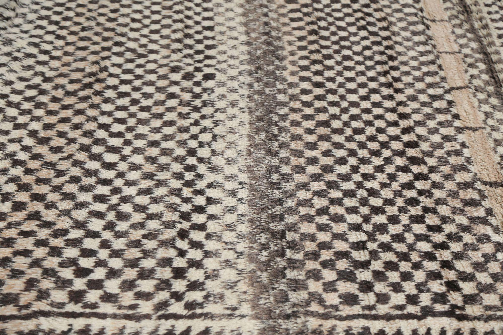 Tappeto persiano Gabbeh Small - Lana Marrone Avorio Design - 97658 In condizioni ottime in vendita a Dallas, TX