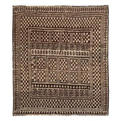 Tappeto persiano Gabbeh Small - Lana Marrone Avorio Design - 97758
