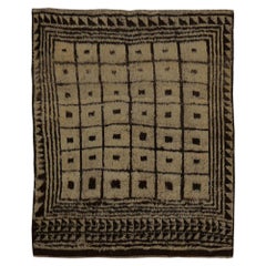 Tappeto persiano Gabbeh Small - Lana Marrone Avorio Design - 97825