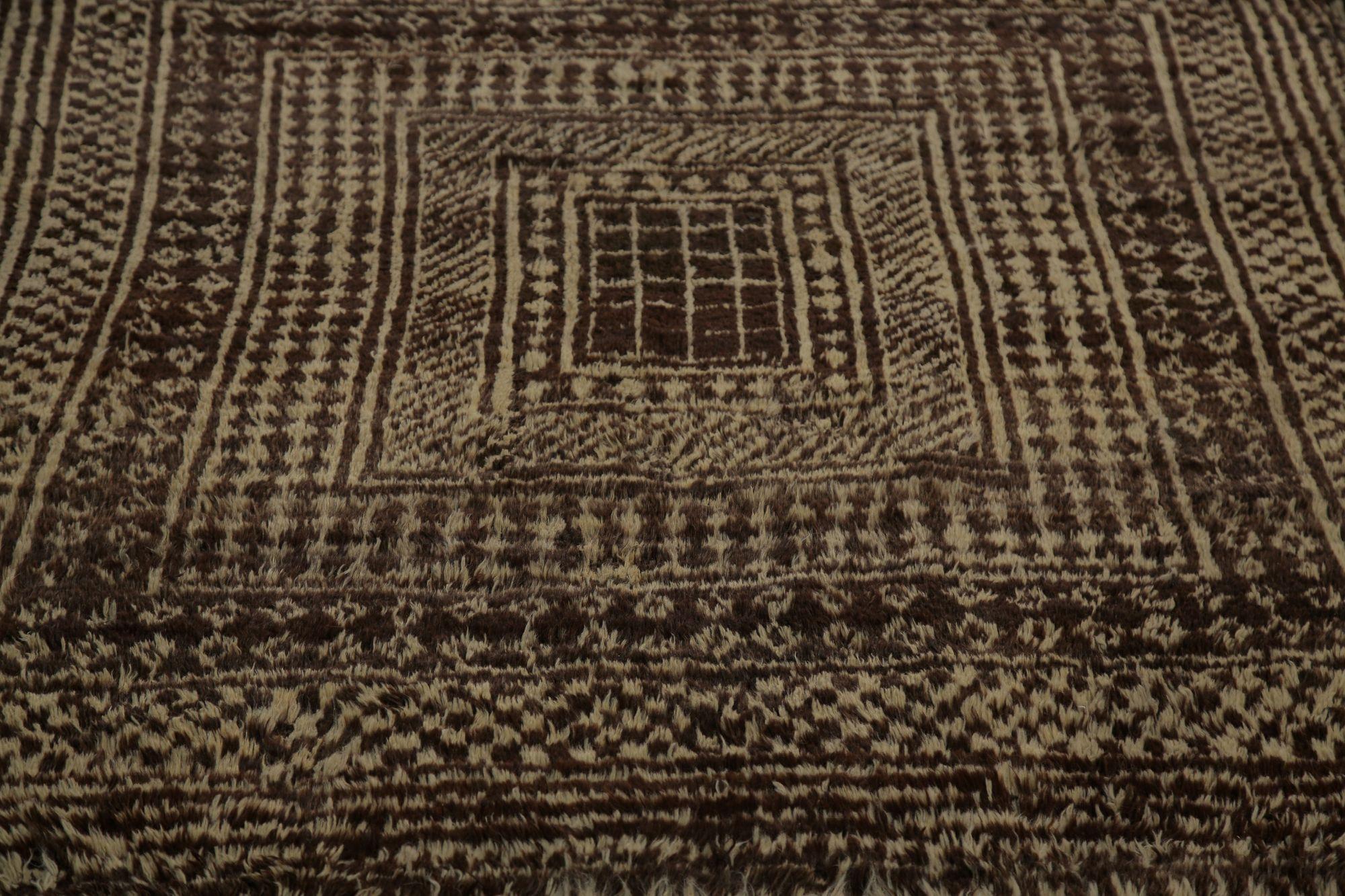 Discover the elegance of Persian Gabbeh featuring Small Rug in Circa 1940. Designed with Wool and BrownTaupe, this exclusive design is perfect for enhancing your space.