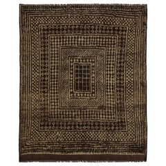 Tappeto persiano Gabbeh Small Design - Lana Marrone Taupe - 97824