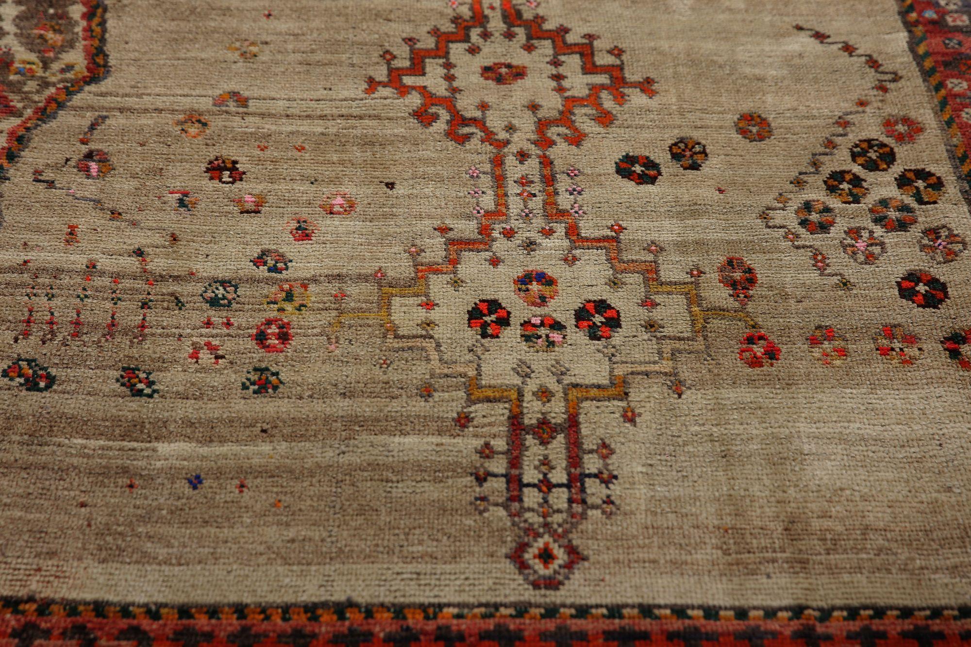 Persischer Gabbeh Kleiner Teppich - Wolle Elfenbein Design - 96803 (Irakisch) im Angebot