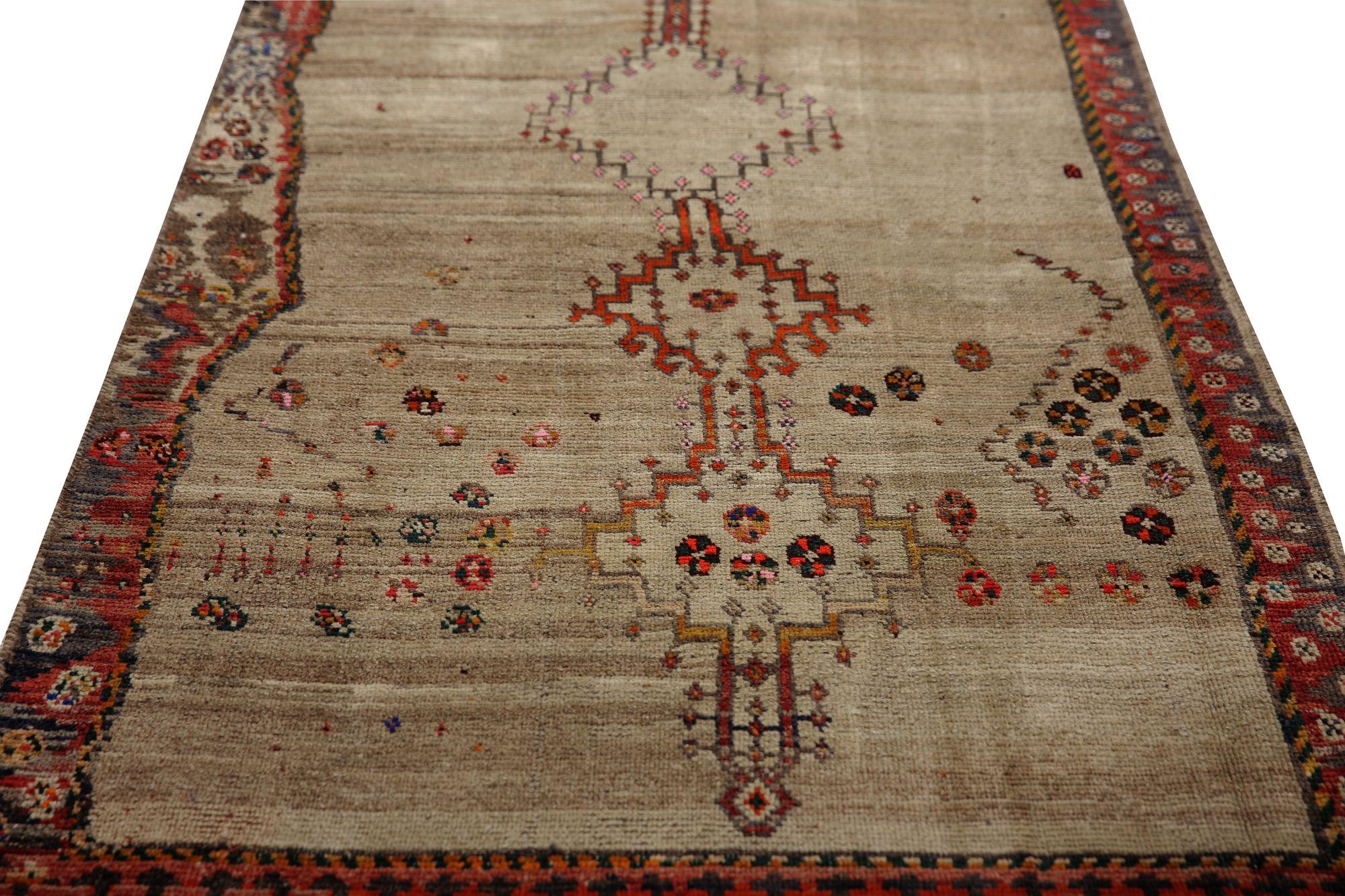 Persischer Gabbeh Kleiner Teppich - Wolle Elfenbein Design - 96803 (20. Jahrhundert) im Angebot
