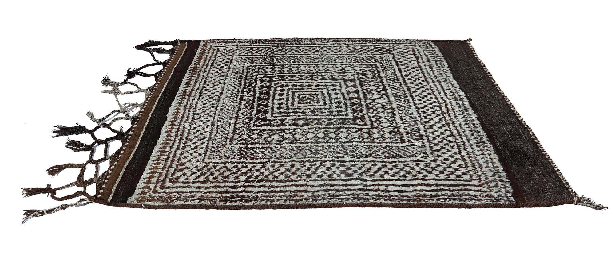 Persischer Gabbeh Small Teppich - Wolle Elfenbein Design - 97563 (Irakisch) im Angebot