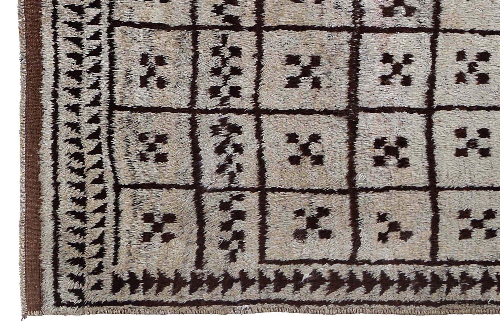 Persischer Gabbeh Small Teppich - Wolle Elfenbein Design - 97572 (Stammeskunst) im Angebot