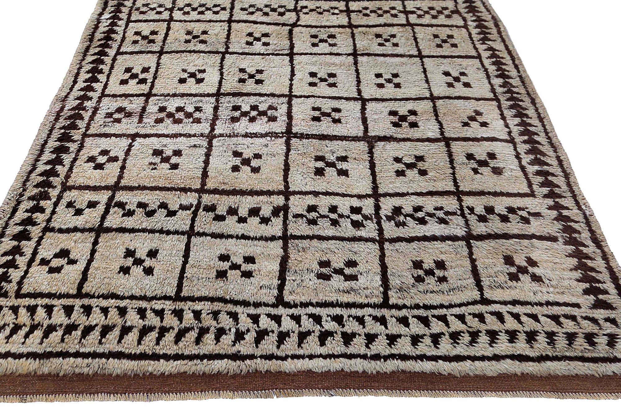 Persischer Gabbeh Small Teppich - Wolle Elfenbein Design - 97572 (Irakisch) im Angebot