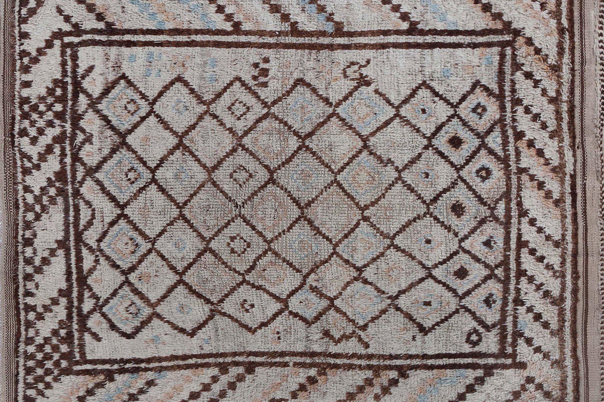 Persischer Gabbeh Small Teppich - Wolle Elfenbein Design - 97578 (Irakisch) im Angebot