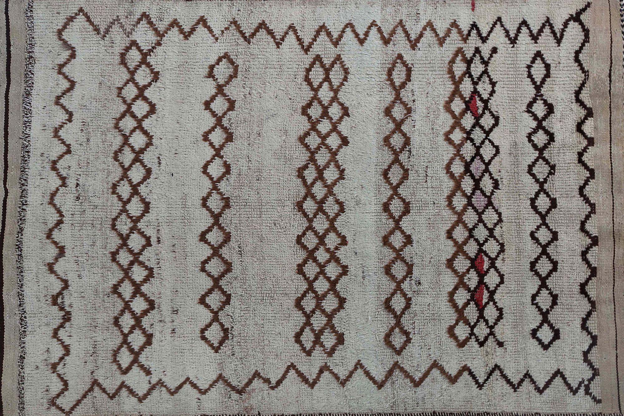 Persischer Gabbeh Small Teppich - Wolle Elfenbein Design - 97589 (Stammeskunst) im Angebot