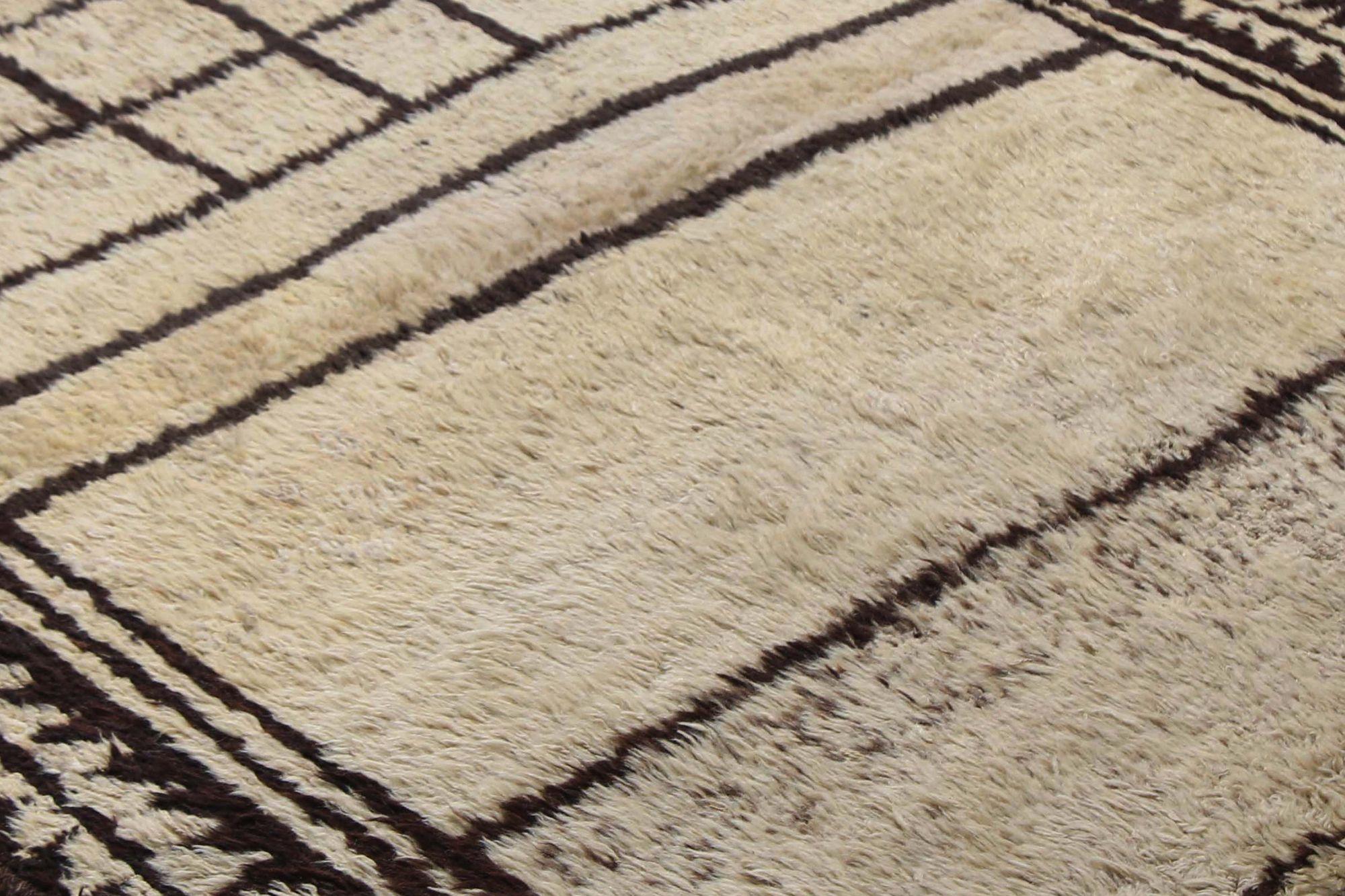 Tribale Tappeto persiano Gabbeh Small - Disegno in lana e avorio - 97725 in vendita