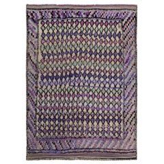 Tappeto persiano Gabbeh Small - Lana Avorio Rosa Purpel Design - 97575