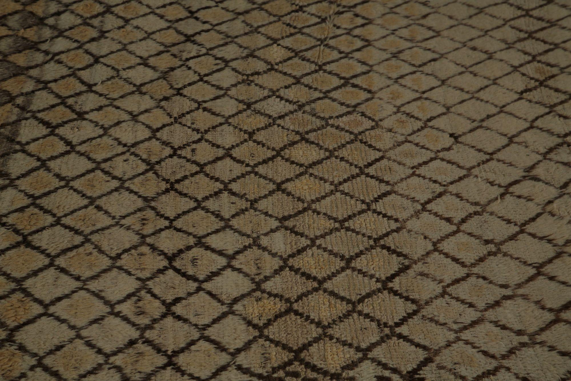 Tribale Tappeto persiano Gabbeh Small - Lana Avorio Taupe Design - 96985 in vendita