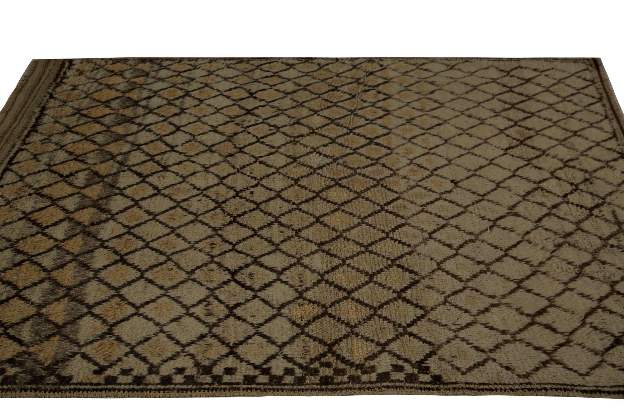 Iracheno Tappeto persiano Gabbeh Small - Lana Avorio Taupe Design - 96985 in vendita