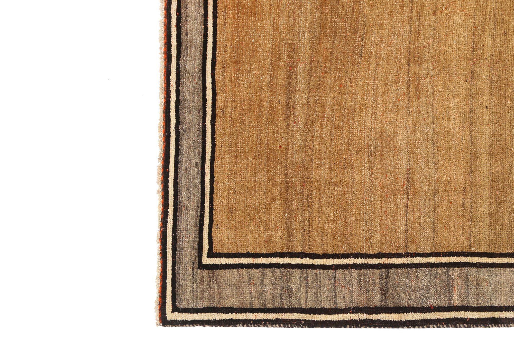 Discover the elegance of Persian Gabbeh featuring Small Rug in Circa 1940. Designed with Wool and TaupeYellow, this exclusive design is perfect for enhancing your space.