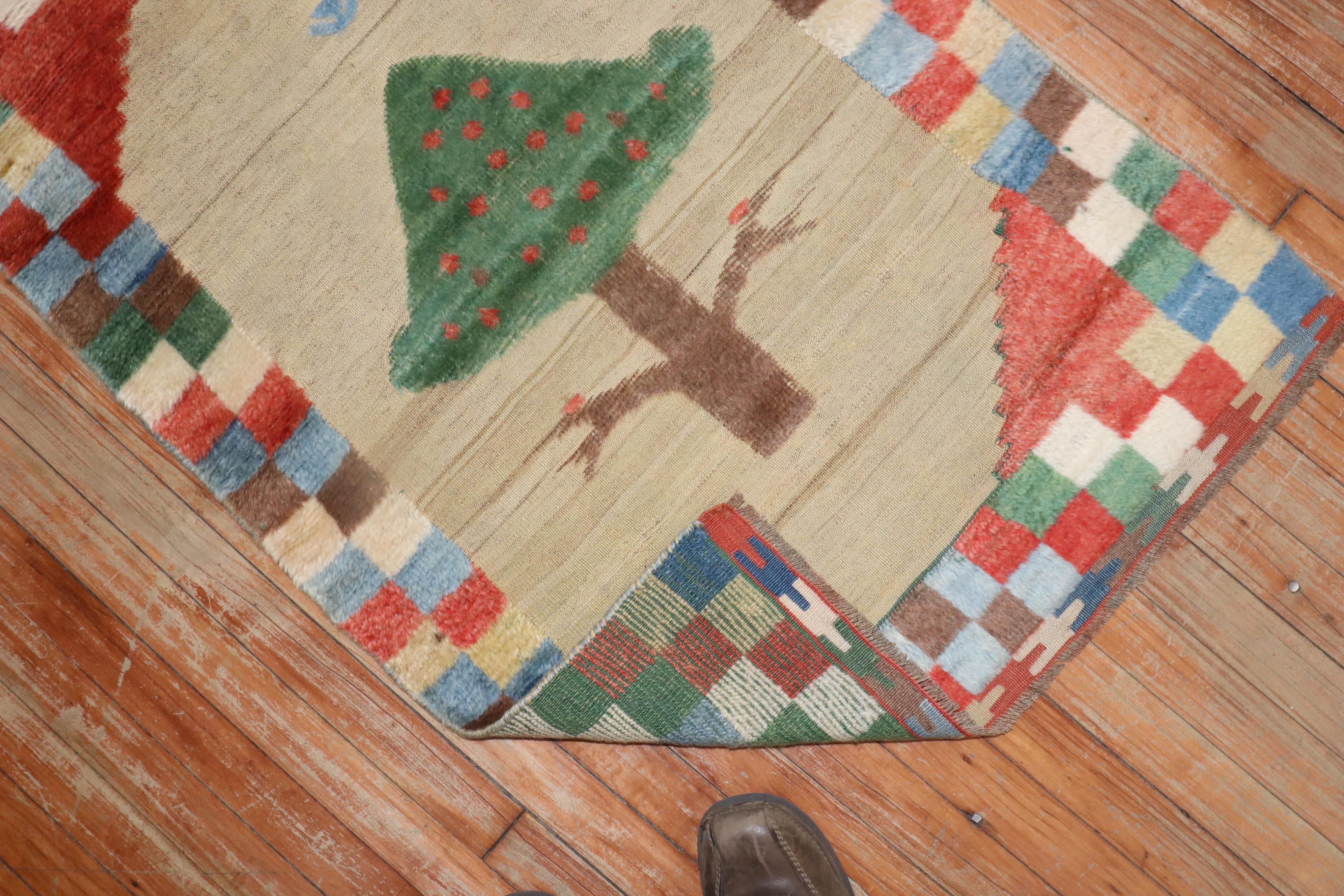 Persischer Gabbeh Souf-Teppich aus Persien (20. Jahrhundert) im Angebot
