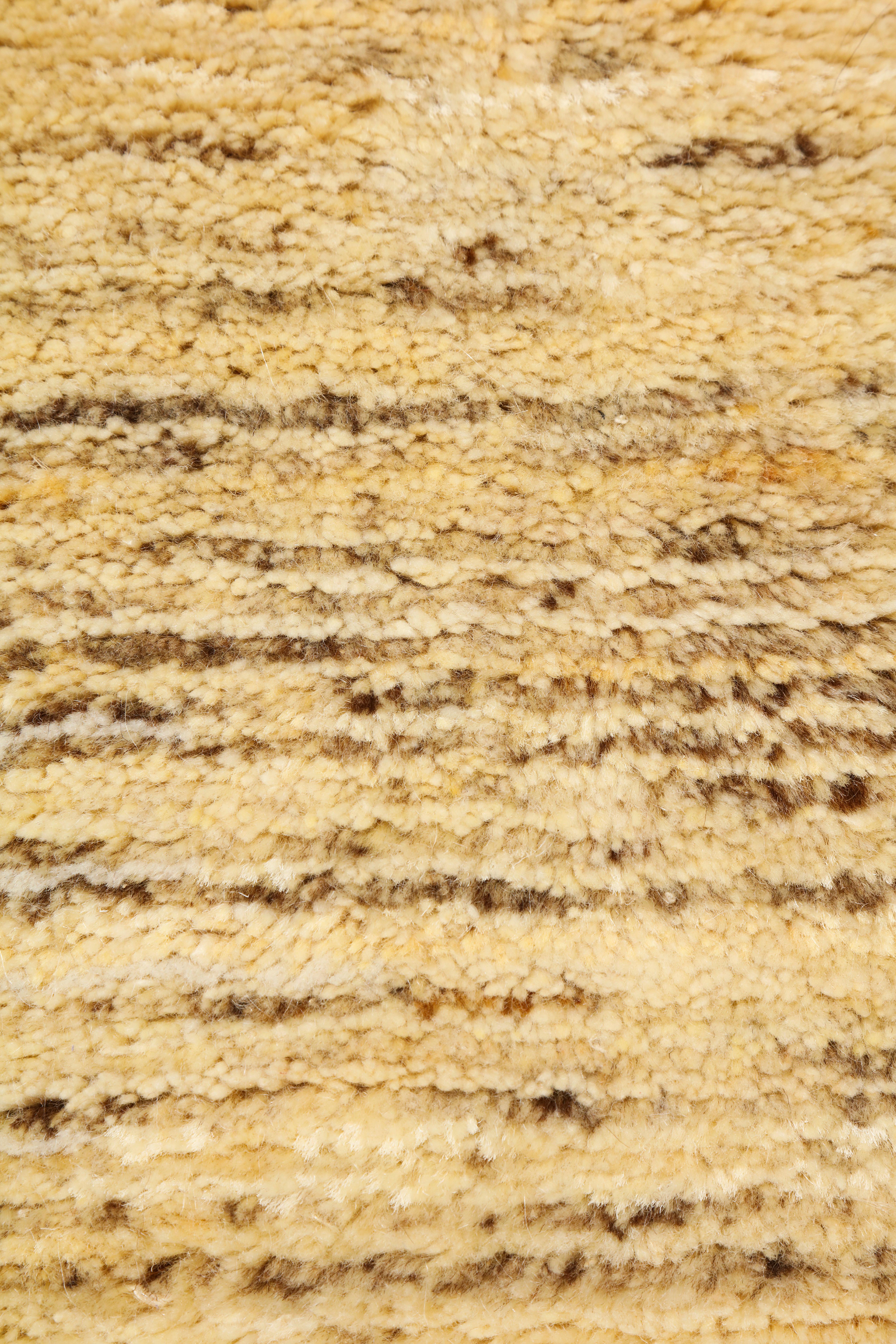 Persian Gabbehrez Wool Rug, Neutral Undyed Organic Modern Design, 2'5