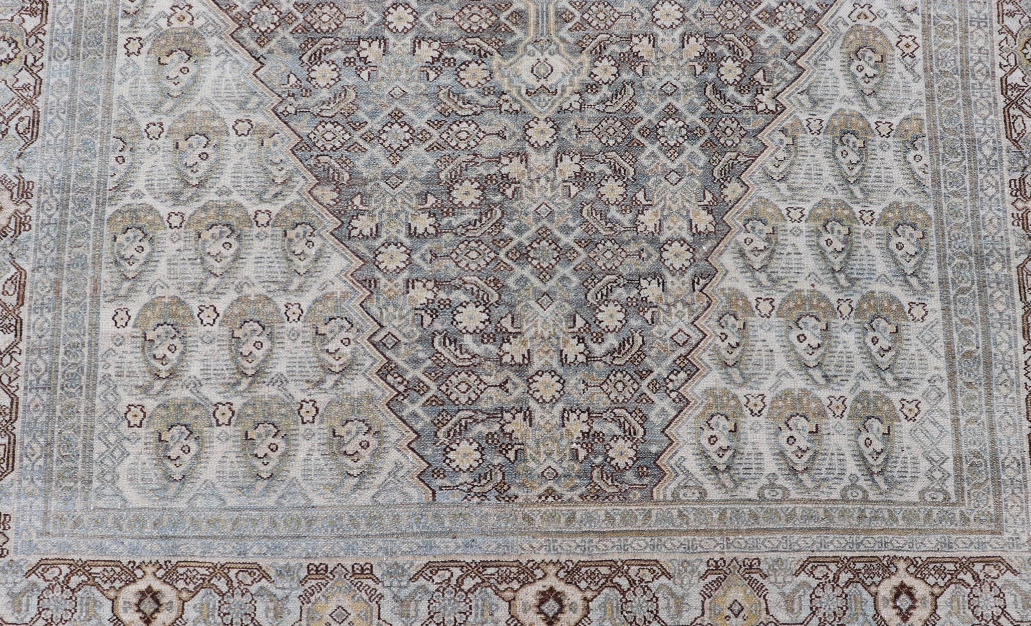 Persian Gallery Antique Malayer rug with Medallion Design With Paisley & Herati Design. Keivan Woven Arts / rug R20-0914, Keivan Woven Arts / country of origin / type: Iran / Malayer, circa 1920.
Measures: 7'0 x 20'0 
This antique Malayer carpet
