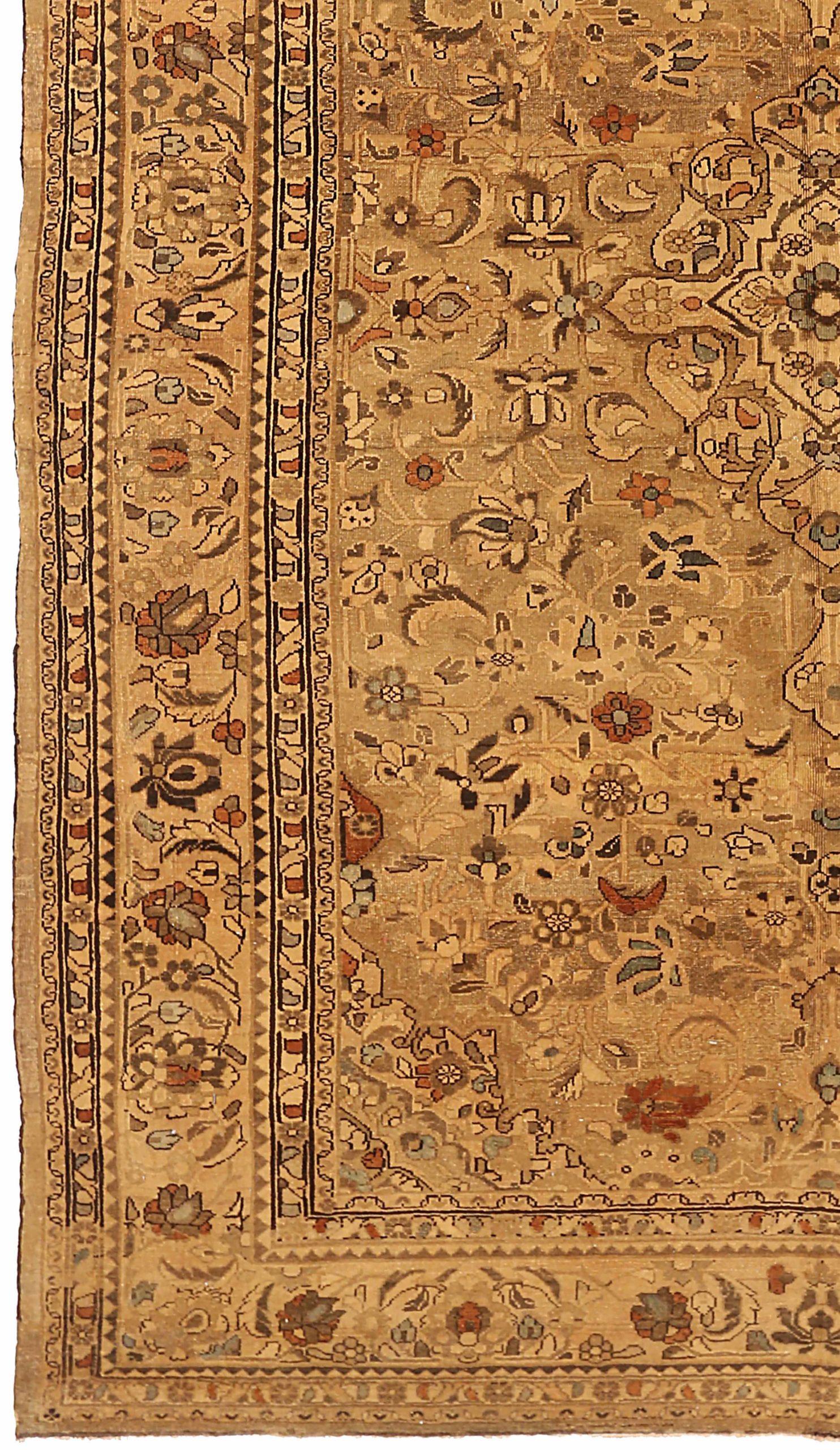 Asiatico Tappeti persiani Hamadan Circa 1910 - Lana Marrone Avorio Rosso 73997 in vendita
