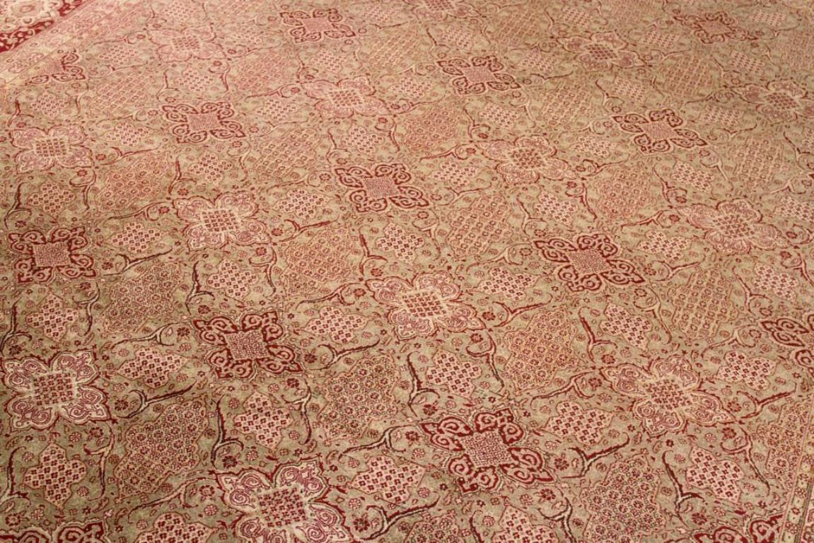 Persische Hamadan-Teppiche Circa 1910 - Wolle Elfenbein Rosa Rot Design - 75505 (Asiatisch) im Angebot