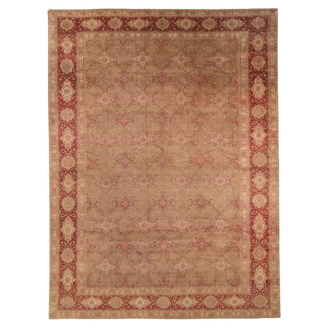 Persische Hamadan-Teppiche Circa 1910 - Wolle Elfenbein Rosa Rot Design - 75505