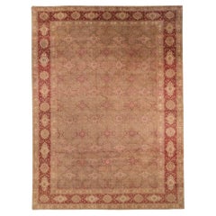 Persische Hamadan-Teppiche Circa 1910 - Wolle Elfenbein Rosa Rot Design - 75505