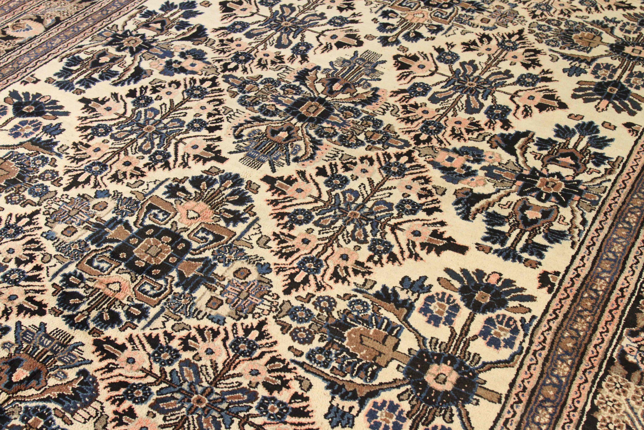 Asiatico Tappeti persiani Hamadan Circa 1940 - Lana Marrone Avorio Rosa 71704 in vendita