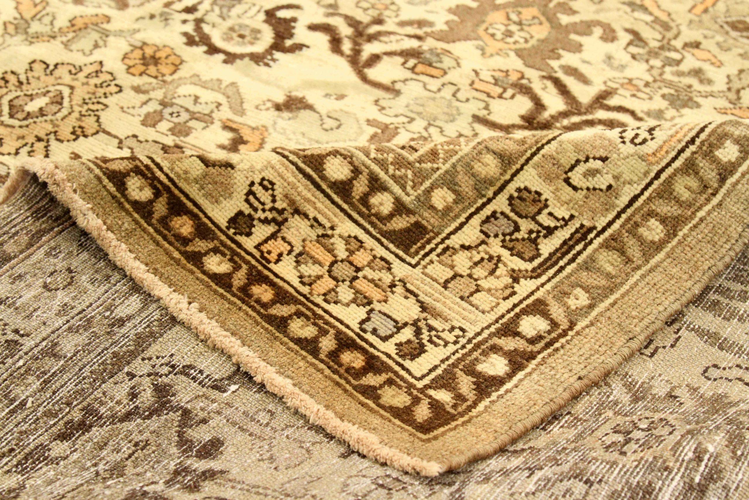 Iracheno Tappeti persiani Hamadan - Lana Marrone Avorio Arancione - 75809 in vendita