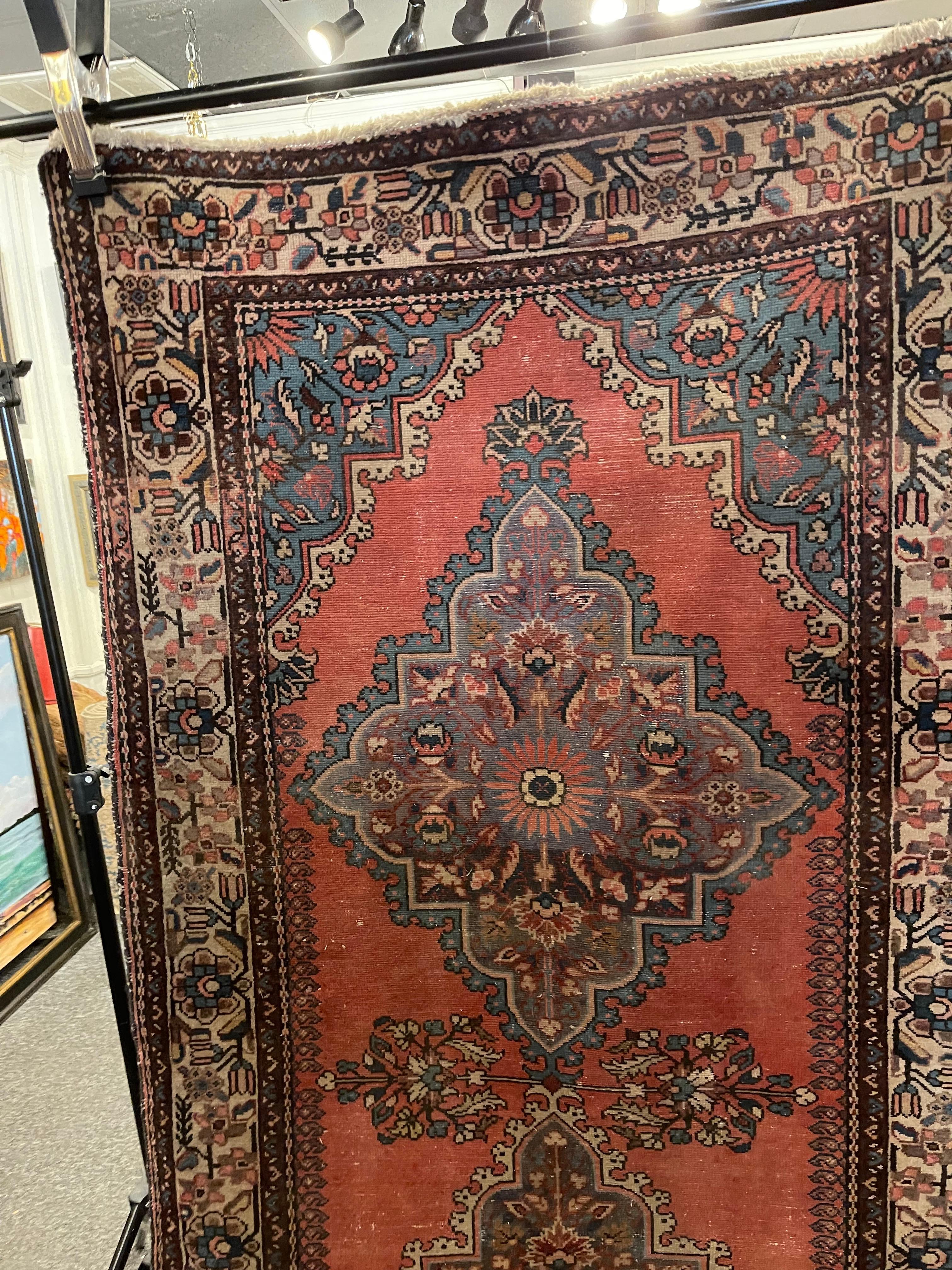 Persian Hamadan Design Runner, Early 20th Century In Good Condition For Sale In Savannah, GA