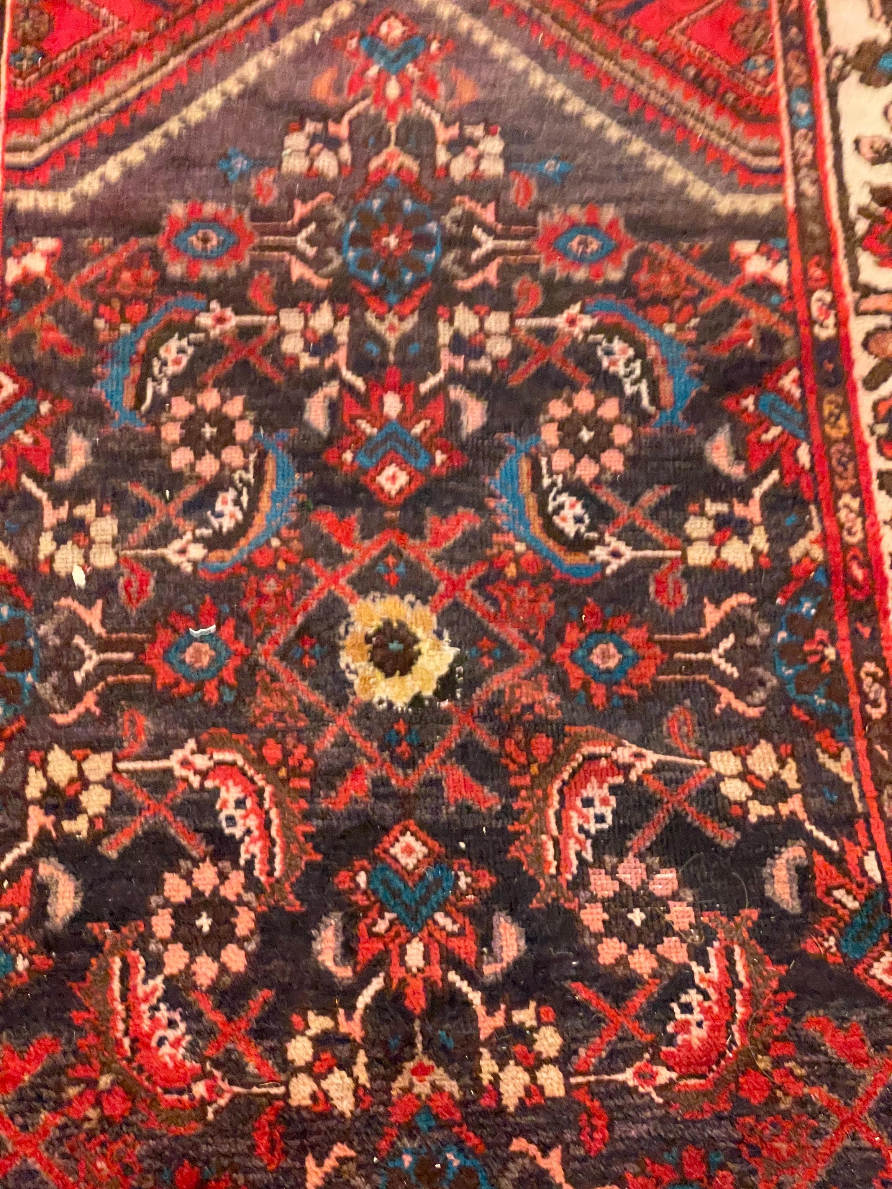 Runner persiano con design Hamadan, inizio XX secolo in vendita 1