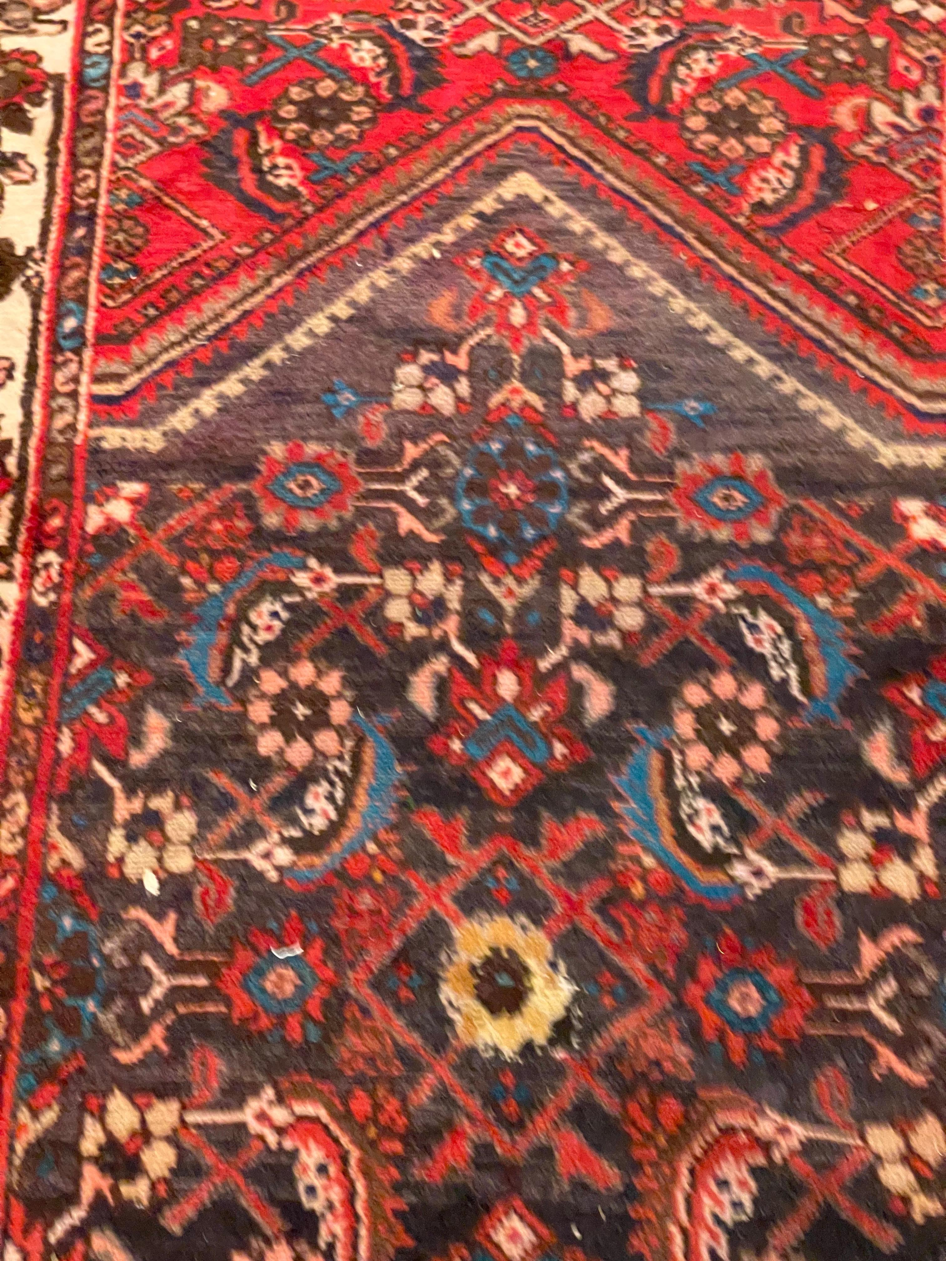 Runner persiano con design Hamadan, inizio XX secolo in vendita 2