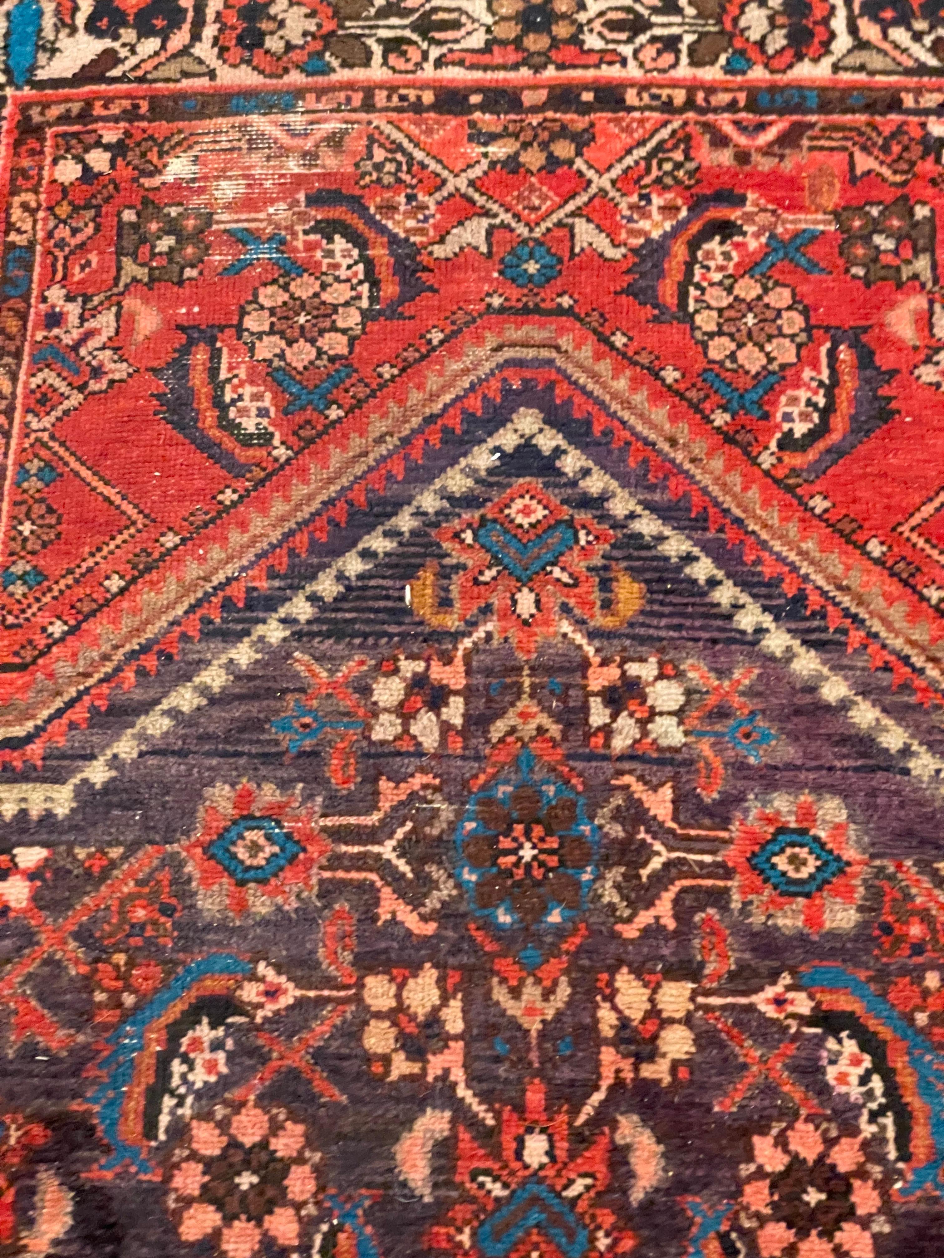 Runner persiano con design Hamadan, inizio XX secolo in vendita 5