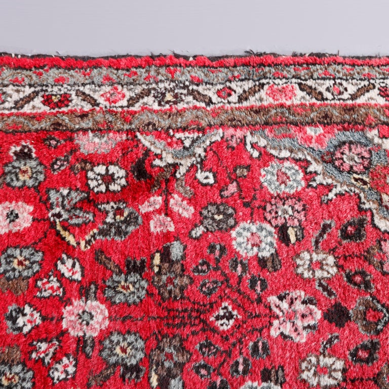 Persian Hamadan Oriental Wool Rug Runner, Circa 1930 at 1stDibs