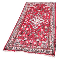 Persian Hamadan Oriental Wool Rug Runner, Circa 1930