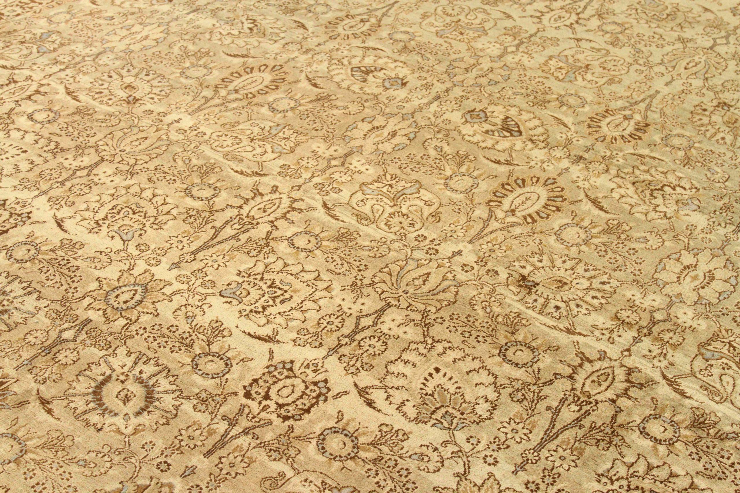 Persischer Hamadan Over Size Teppich - Wolle Braun Elfenbein Design - 75891 (Irakisch) im Angebot