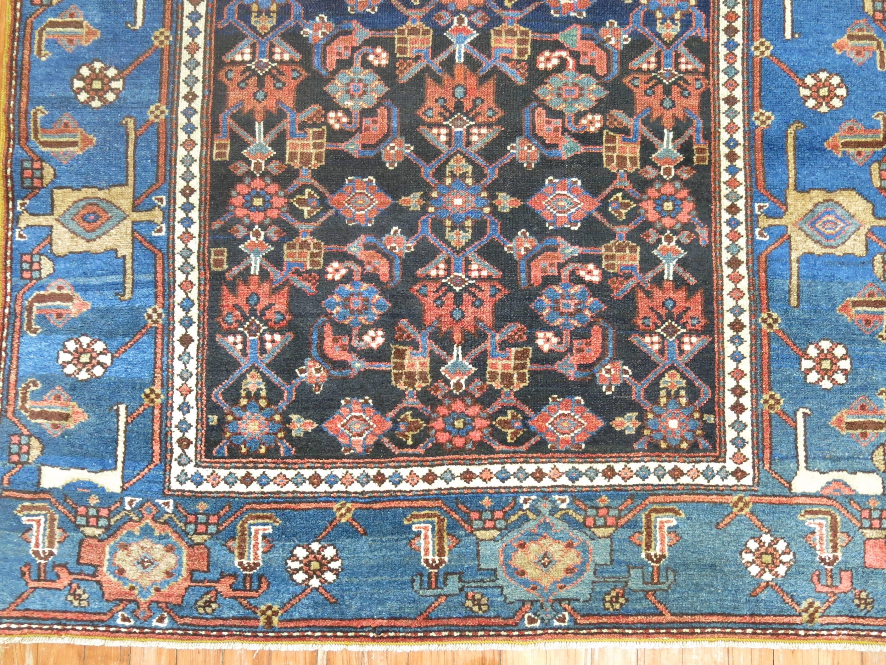 Persian Hamadan Rug In Excellent Condition In New York, NY