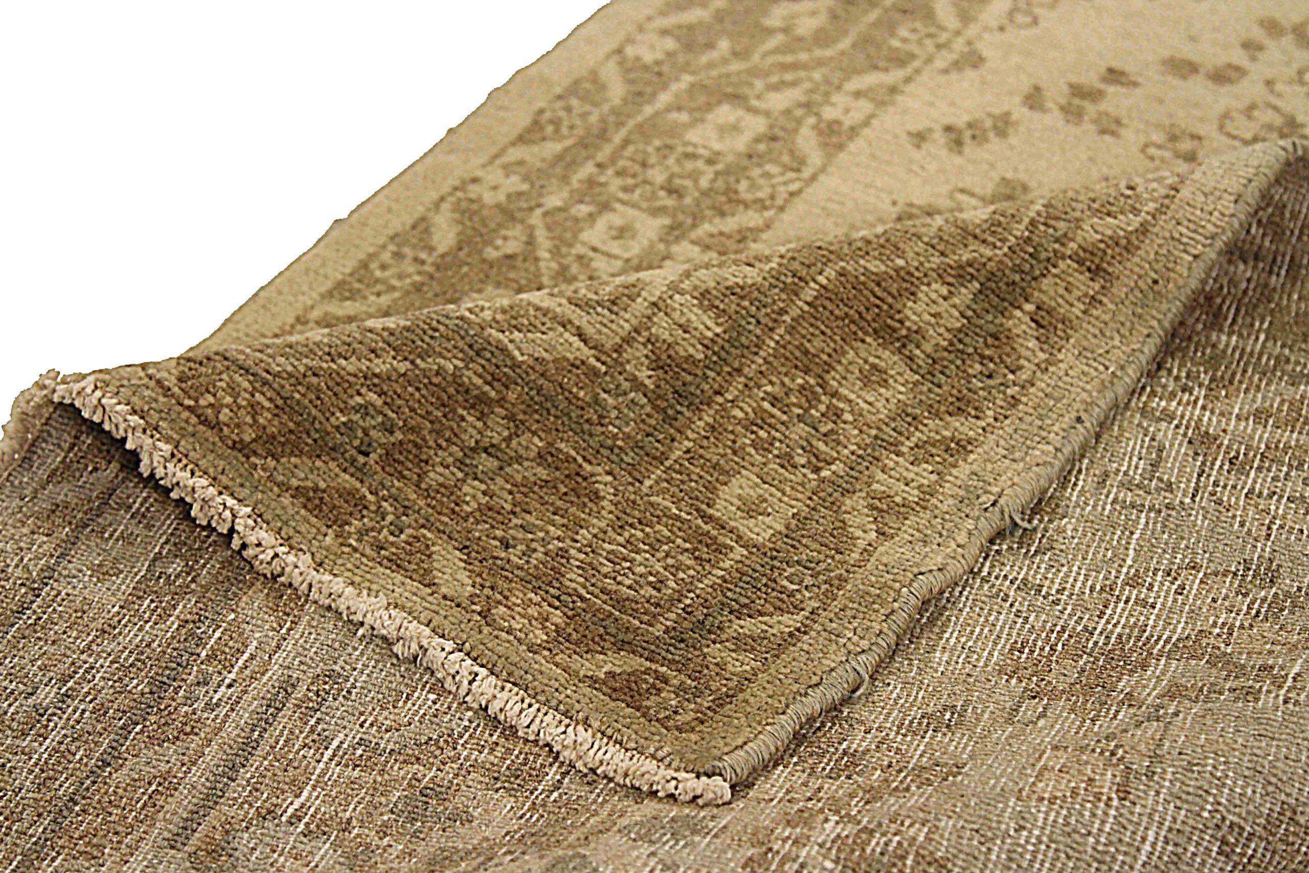 Persischer Hamadan Läufer Teppich - Wolle Braun Elfenbein 73595 im Zustand „Hervorragend“ im Angebot in Dallas, TX