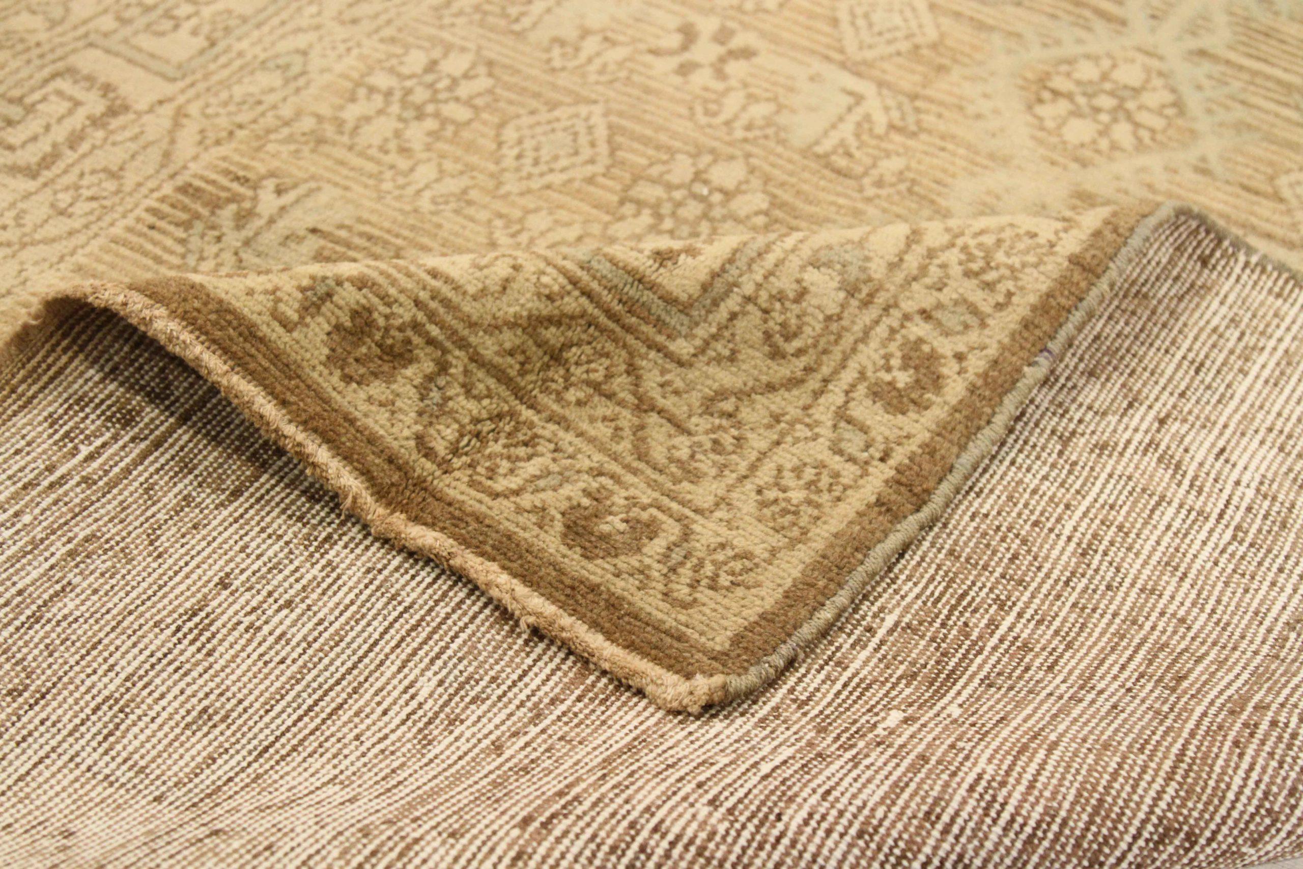Persischer Hamadan Läufer Teppich - Wolle Braun Elfenbein Design - 75533 (Asiatisch) im Angebot