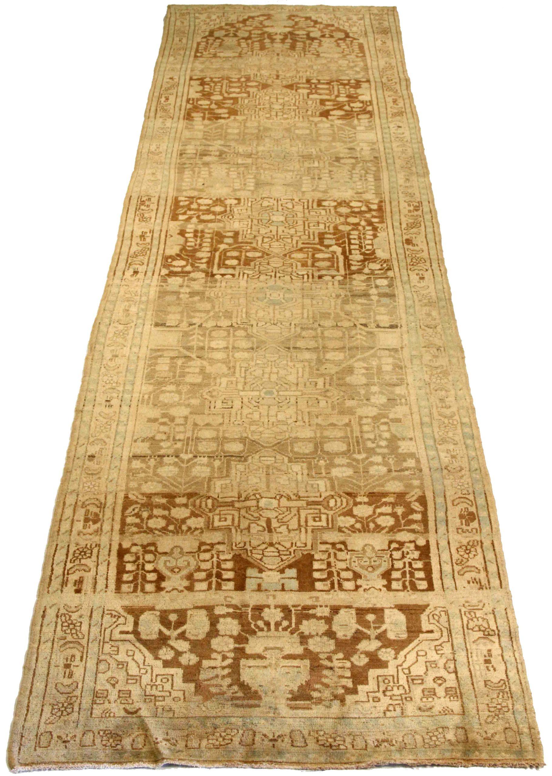Discover the elegance of Persian Hamadan featuring Runner Rug in Circa 1880. Designed with Wool and BrownIvoryTaupe, this exclusive design is perfect for enhancing your space.
