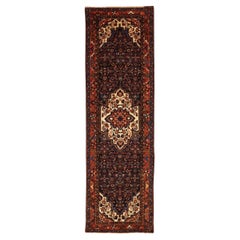 Tappeto persiano Hamadan Circa 1910 - Lana Avorio Blu Navy Rosso 72086