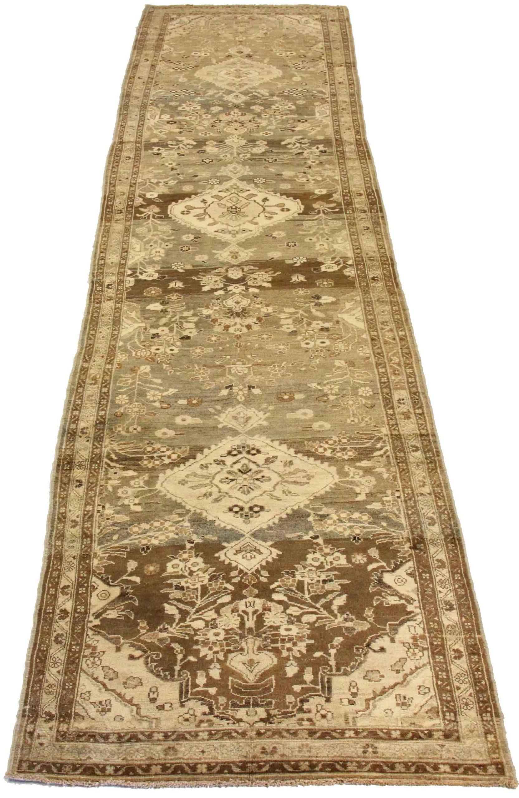 Discover the elegance of Persian Hamadan featuring Runner Rug in Circa 1880. Designed with Wool and BrownIvoryTaupe, this exclusive design is perfect for enhancing your space.