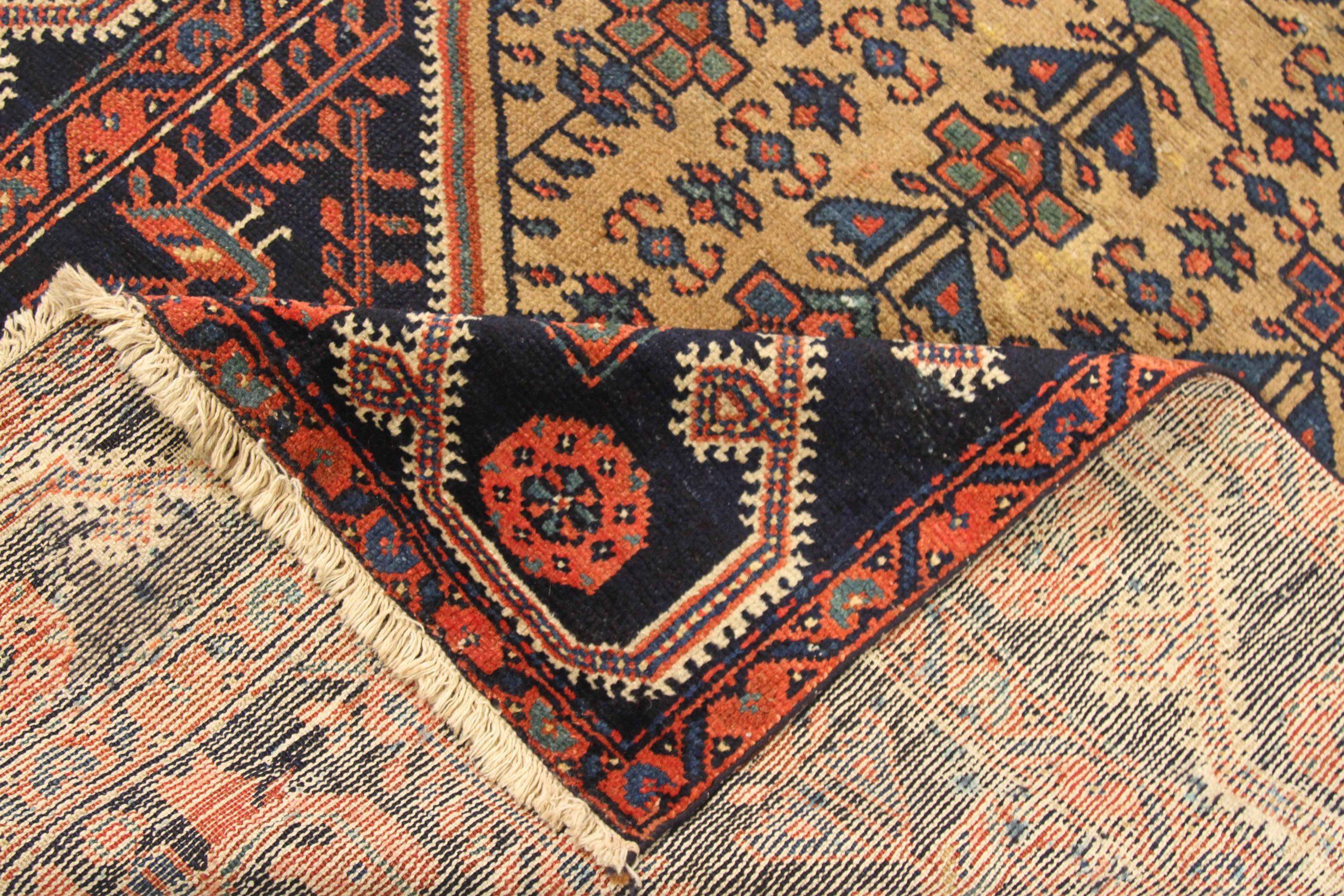 Persischer Hamadan Kleiner Teppich - Wolle Grün Marineblau 10388 im Zustand „Hervorragend“ im Angebot in Dallas, TX