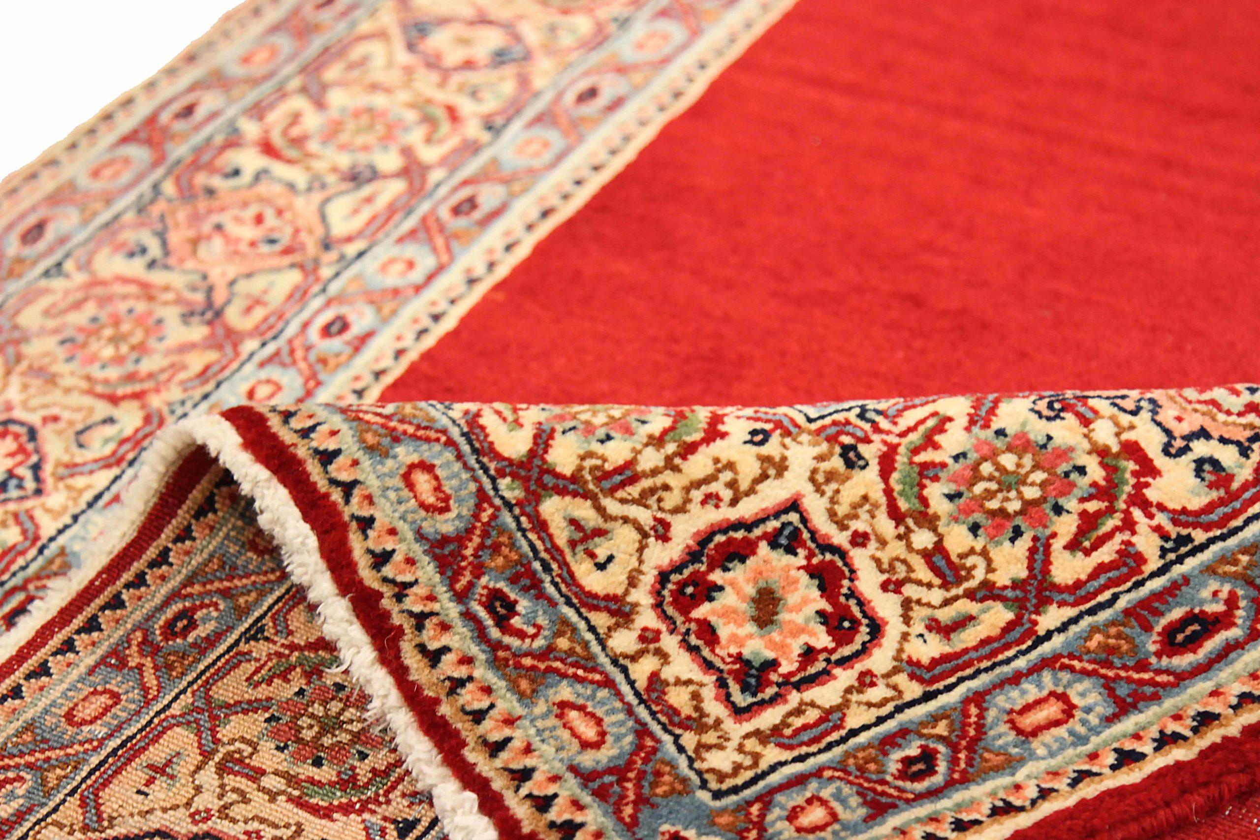 Alfombra Persa Hamadan Pequeña Circa 1940 - Lana Marfil Rojo 73475 en Excelente estado para la venta en Dallas, TX