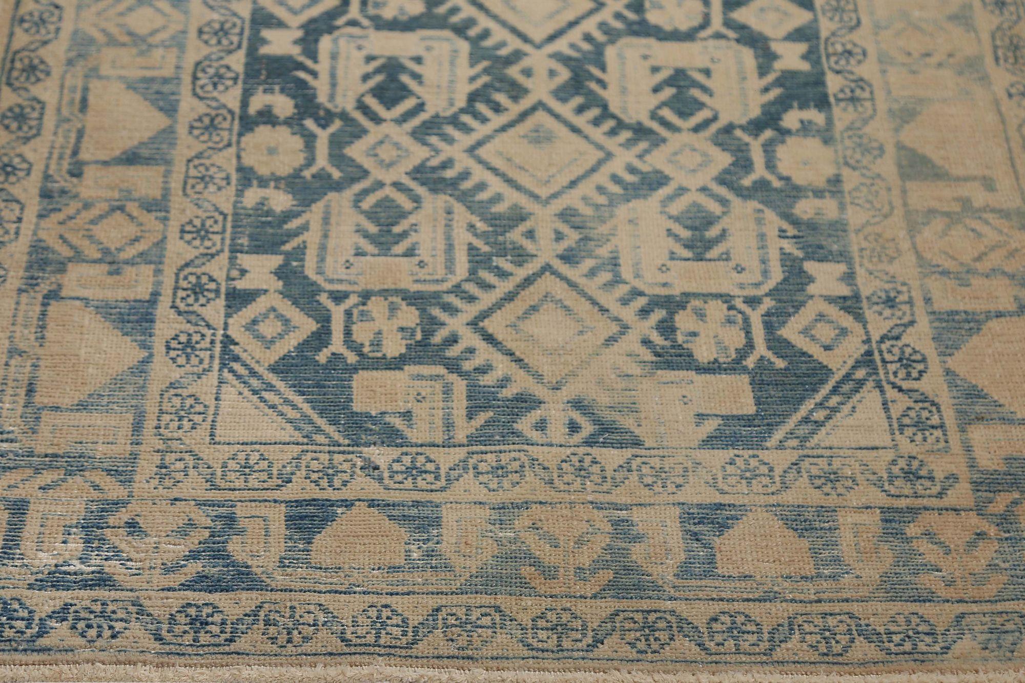 Iracheno Tappeto persiano Hamadan Small - Disegno in lana blu avorio - 96723 in vendita