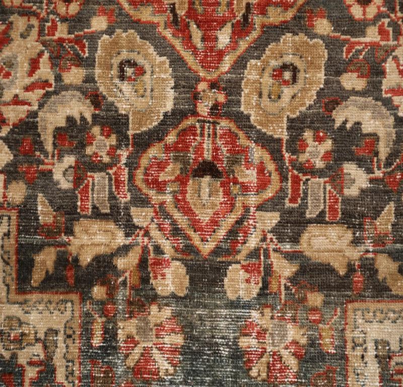 Persischer Hamadan Small Teppich - Wolle Braun Elfenbein Rot Design - 98019 (20. Jahrhundert) im Angebot