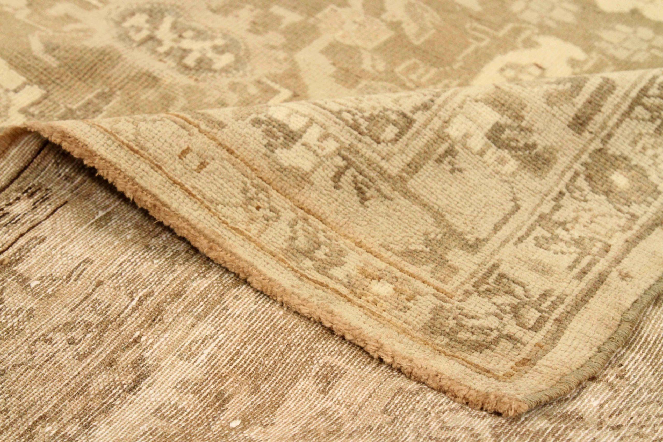 Persischer Hamadan Kleiner Teppich - Wolle Braun Elfenbein Taupe Design - 75734 (Irakisch) im Angebot