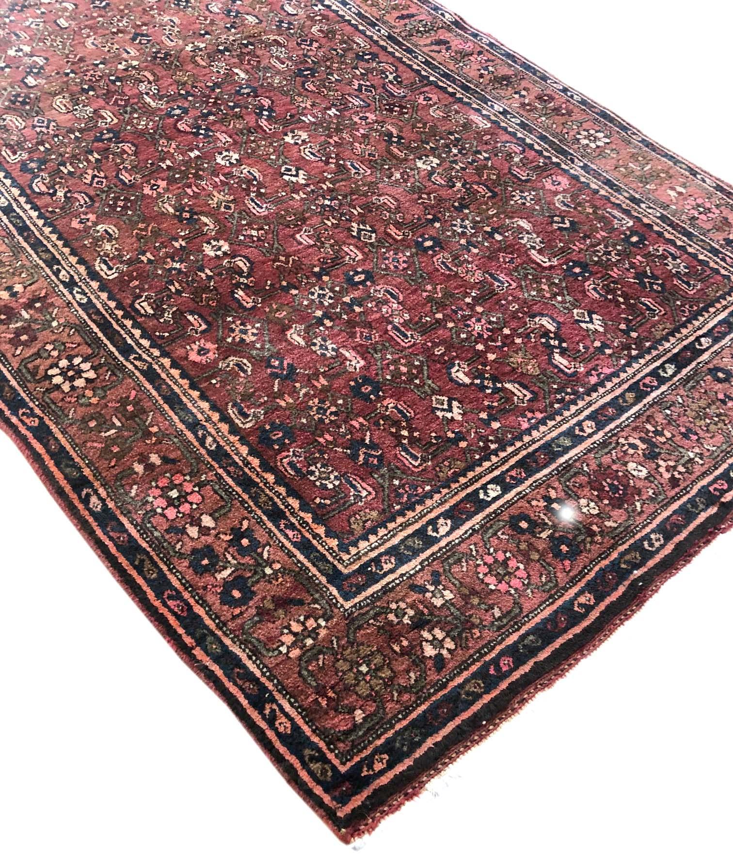 Persian Hand Knotted All-Over Fish Design Bijar 'Bidjar' Rug, circa 1960 For Sale 5