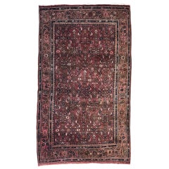 Persian Hand Knotted All-Over Fish Design Bijar 'Bidjar' Rug, circa 1960