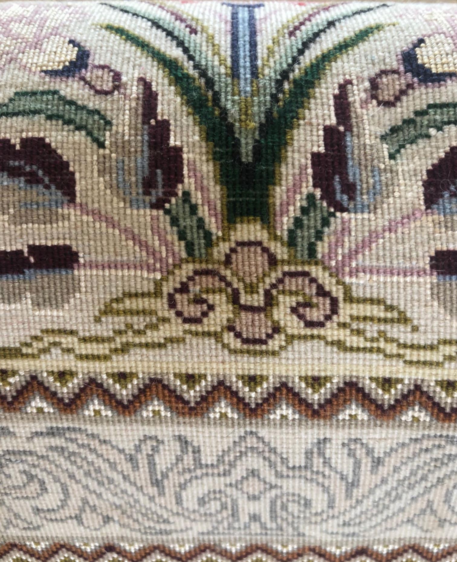 Persian Blue Silk Isfahan Rug For Sale 3